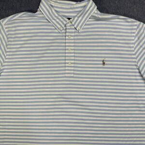 Polo Ralph Lauren Knit Oxford Blue Striped Polo Men's 3XB Old School Yacht